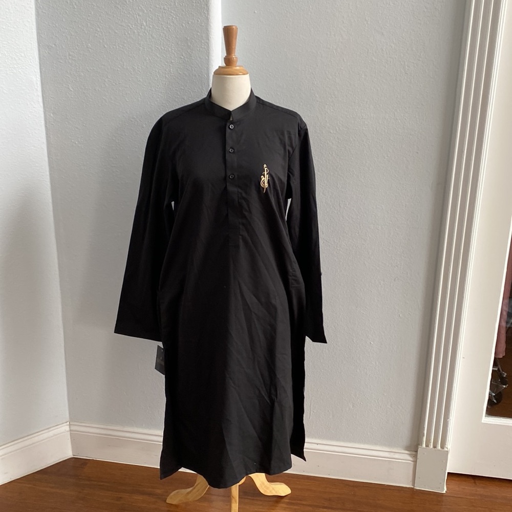 Al Ameer Mens‎ Black Kurta Shalwar Size M NWT